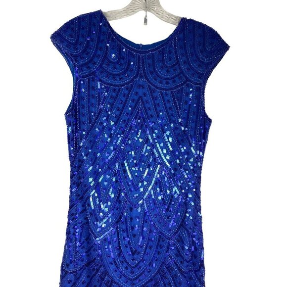 Fundaisy sequined long cocktail dress large - Picture 2 of 15